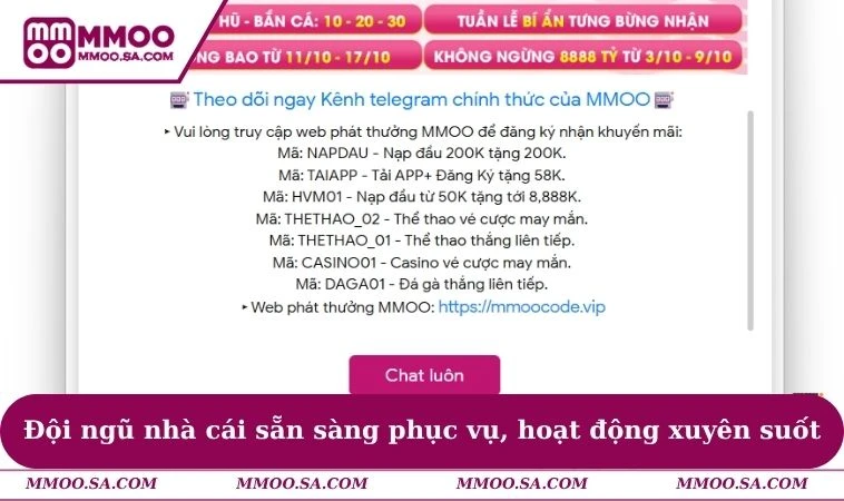 Liên Hệ MMOO 3 Đội ngũ nhà cái sẵn sàng phục vụ, hoạt động xuyên suốt