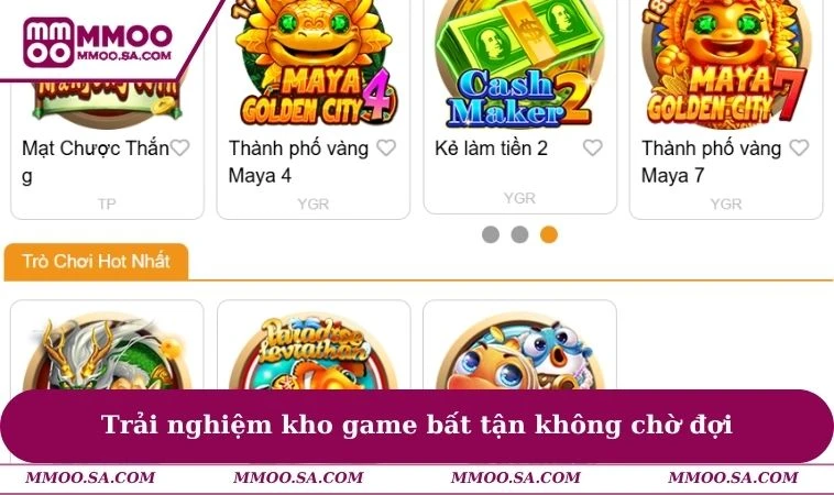 Đăng Nhập MMOO 3 Trải nghiệm kho game bất tận không chờ đợi
