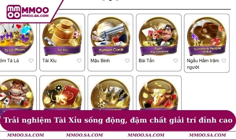 Casino MMOO 2 Trải nghiệm Tài Xỉu sống động, đậm chất giải trí đỉnh cao
